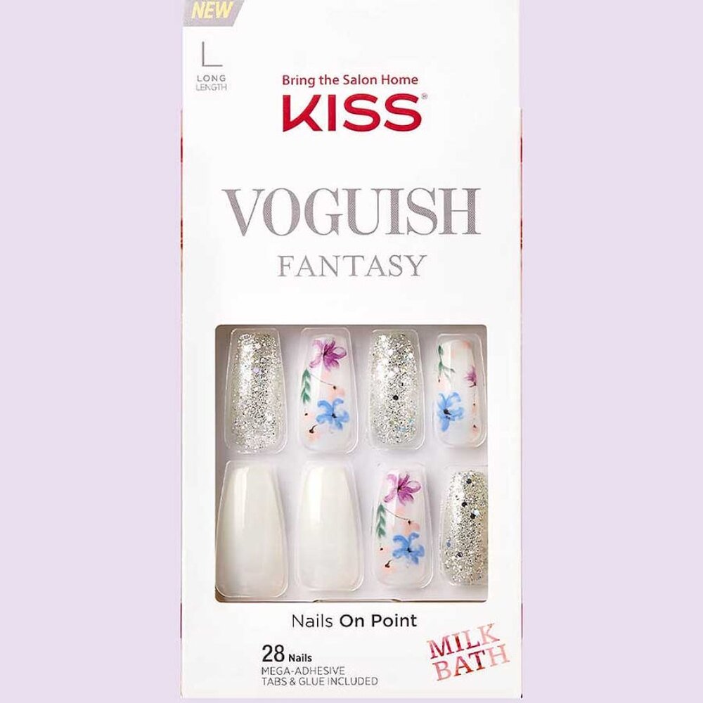 Kiss Voguish Fantasy Nails Long Length - Milk Bath